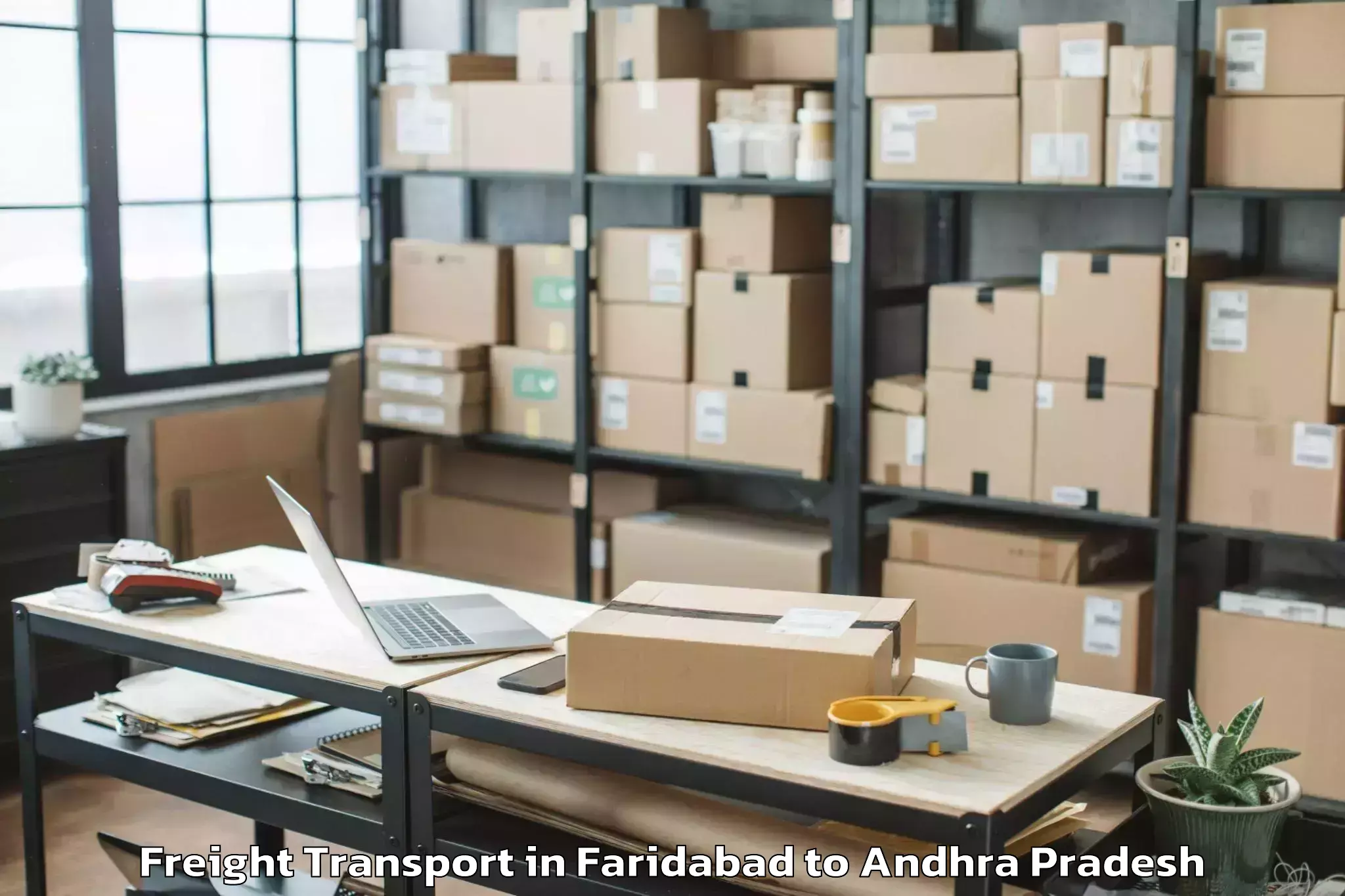 Book Your Faridabad to Vadlamudi Freight Transport Today